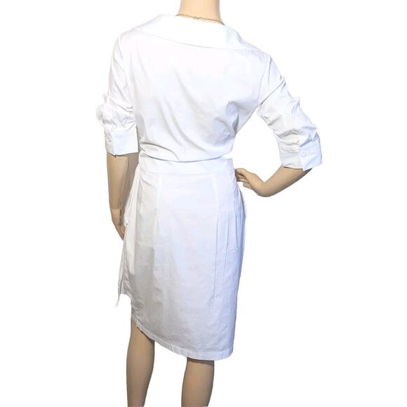 Jennifer Tattanelli Casini Pachira Wrap Sheath Dress Size 42 US 6 - Picture 3 of 13